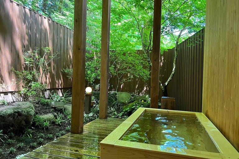 日光　露天風呂付き客室　離れの宿　ワンモアタイムハート